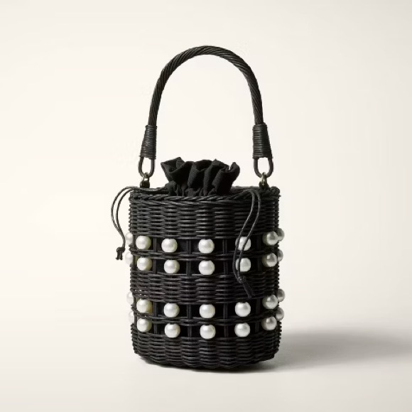 Pearl Embellished Basket Bucket Bag - kate spade new york x Target Black - Picture 2 of 6